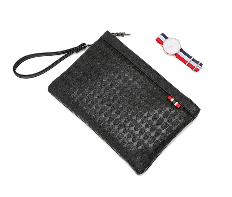 Whatna 2way革 セカンドバッグ メンズ クラッチ バッグ B5 9.7インチのipad収納可 6枚カード収納 小銭入 カジュアル フォーマル 冠婚葬祭 結婚式 バッグ紳士用 男性用 黑（YH1962） 2