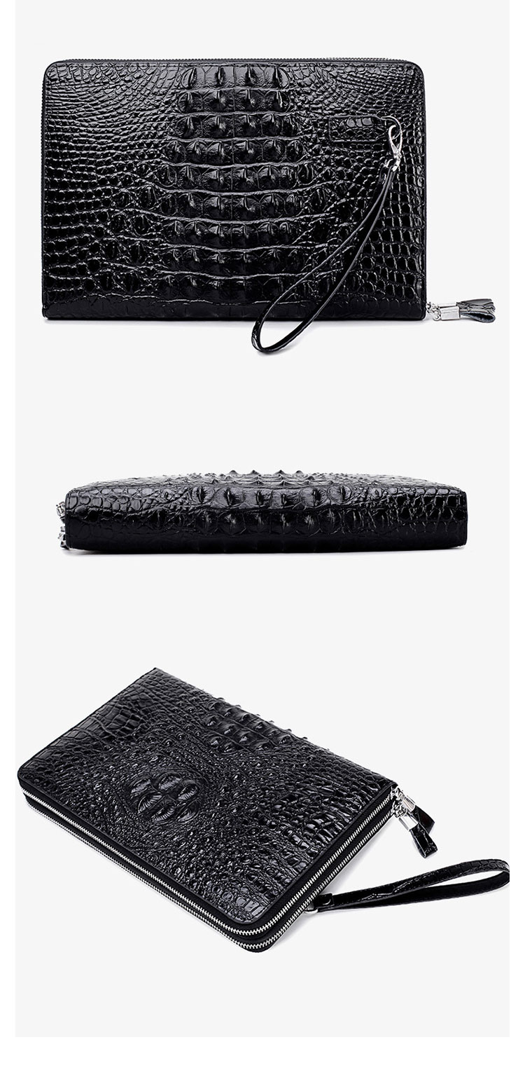 Whatna革 セカンドバッグ メンズ クラッチ バッグ 大きめ 10.5ipad収納可3室の仕切 カード32枚収納可 厚手 本 革 手持ちバッグ ビジネス カジュアル フォーマル 結婚式バッグ  冠婚葬祭 バッグ 紳士用 男性用 （612-661 ） 4