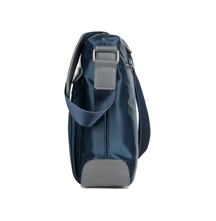 Whatnaショルダーバッグ メンズ メッセンジャーバッグ 頑丈 軽量 横型 A4 B5 13インチipad収納可 オックスフォード布 防水 耐磨耗 ビジネスバッグ 小さい 斜めがけ バッグ 男性用 紳士用 黒 ブルー  C3188gai 2