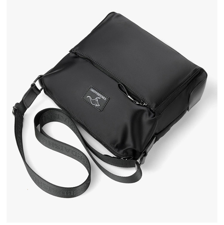 Whatnaショルダーバッグ メンズ メッセンジャーバッグ 頑丈 軽量 横型 A4 B5 11インチipadpro収納可 オックスフォード布 防水 耐磨耗 ビジネスバッグ 小さい 斜めがけ バッグ 男性用 紳士用 黒 ブルー 1807 4