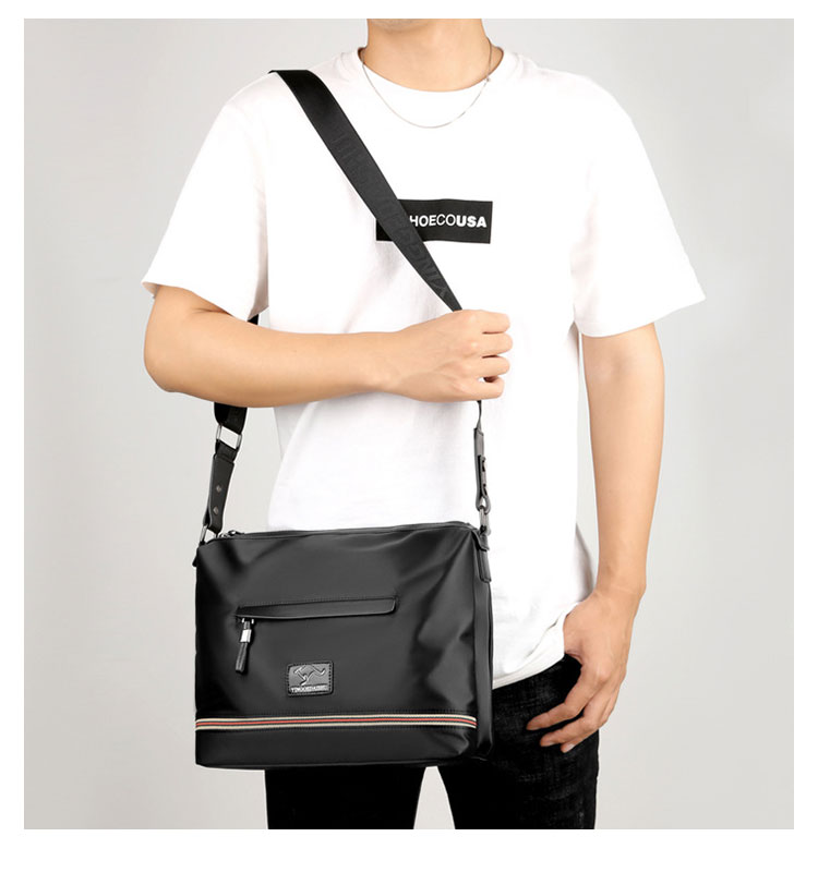 Whatnaショルダーバッグ メンズ メッセンジャーバッグ 頑丈 軽量 縦型 横型 A4 B5 13インチipad収納可 オックスフォード布 防水 耐磨耗 ビジネスバッグ 小さい 斜めがけ バッグ 男性用 紳士用 黒 ブルー 1808-1 7