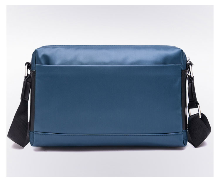 Whatnaショルダーバッグ メンズ メッセンジャーバッグ 頑丈 軽量 横型 B5 10.5インチipad収納可 オックスフォード布 防水 耐磨耗 ビジネスバッグ 小さい 斜めがけ バッグ 男性用 紳士用 黒 ブルー 507-1 3