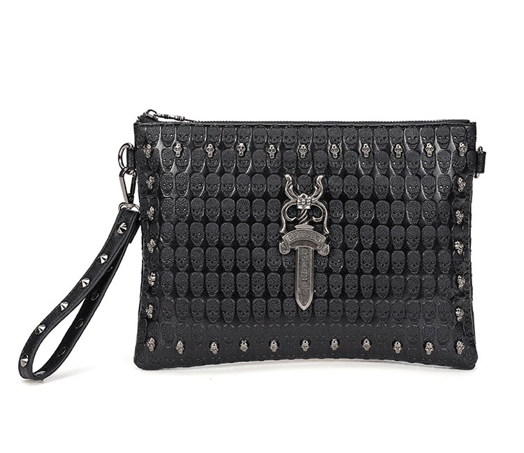 Whatna 2WAY 革 セカンド バッグ メンズ バッグ [クラッチ ショルダー 肩掛け 結婚式 バッグ] B5 6枚カード収納10.5インチのipad収納可 手持ちバッグ ビジネス カジュアル フォーマル 冠婚葬祭 紳士用 男性用 黒（YH3139） 0