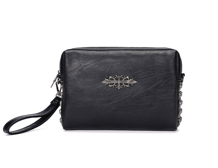 Whatna 2wayセカンドバッグ メンズ バッグ 小きめ [クラッチ ショルダー 肩掛け 結婚式 バッグ]  ipad mini収納可 ビジネス カジュアル フォーマル 冠婚葬祭 バッグ紳士用 男性用 黒YH3095 0