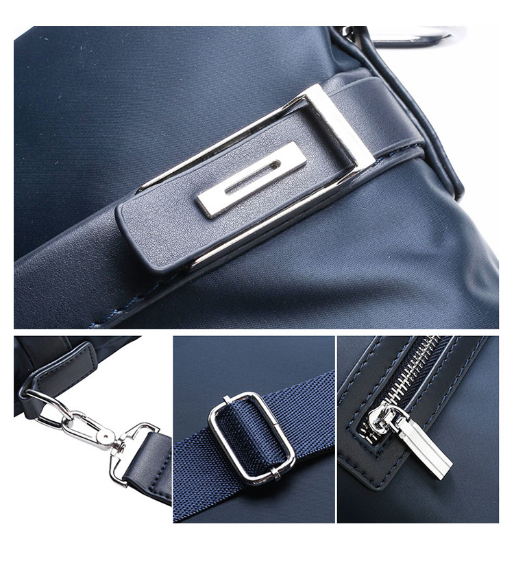 Whatnaショルダーバッグ メンズ メッセンジャーバッグ 手提げバッグ A4 15インチpc 収納可 本革 ビジネス 通勤 通学 斜めがけ バッグ ワンショルダーバッグ自転車 かばん男性用 黒 青（3001） 10