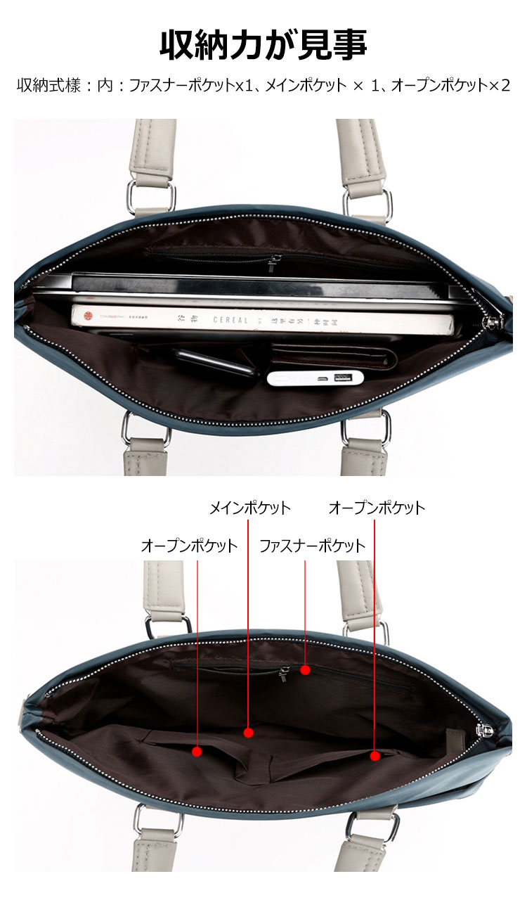 Whatnaショルダーバッグ メンズ メッセンジャーバッグ 手提げバッグ A4 15インチpc 収納可 本革 ビジネス 通勤 通学 斜めがけ バッグ ワンショルダーバッグ自転車 かばん男性用 黒 青（6991） 7