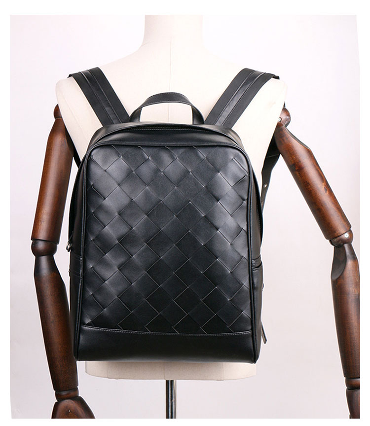 Whatna手作り編み込み 牛革ビジネスバッグメンズ バッグ 手提げ・リュックの2WAY厚手 本革レザー A4 15.6インチpc収納可 大容量 盗難防止 旅行 出張用 通勤 通学 就活 面接 バッグ かばん 男性用 ブラウン 黒（B#PS1663） 9