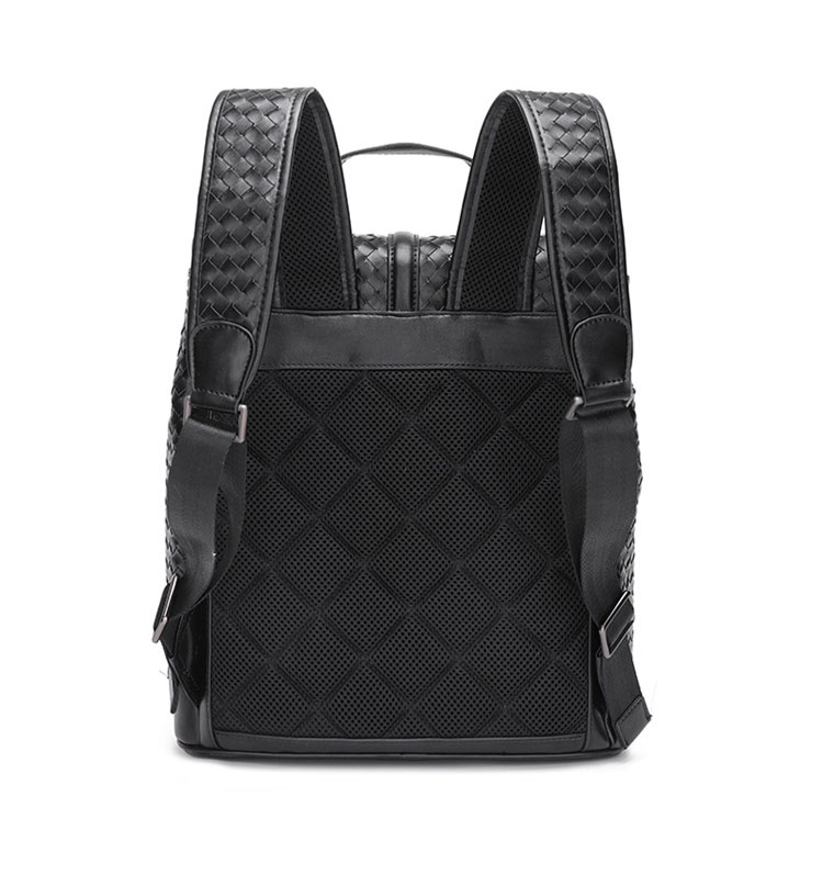 Whatna手作り編み込み 牛革ビジネスバッグメンズ バッグ 手提げ・リュックの2WAY厚手 本革レザー A4 15.6インチpc収納可 大容量 盗難防止 旅行 出張用 通勤 通学 就活 面接 バッグ かばん 男性用 ブラウン 黒(5390) 3