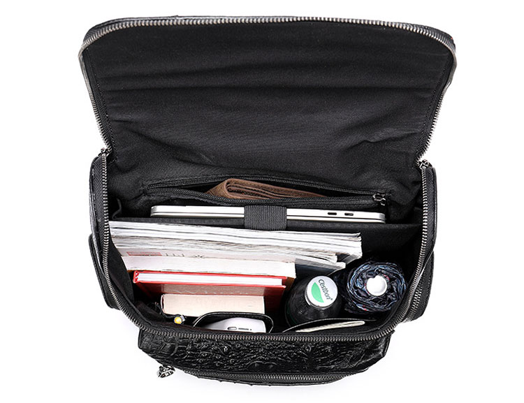 Whatna 牛革ビジネスバッグメンズ バッグ 手提げ・リュックの2WAY厚手 本革レザー A4 15.6インチpc収納可 大容量 盗難防止 旅行 出張用 通勤 通学 就活 面接 バッグ かばん 男性用 ブラウン 黒（7331） 4