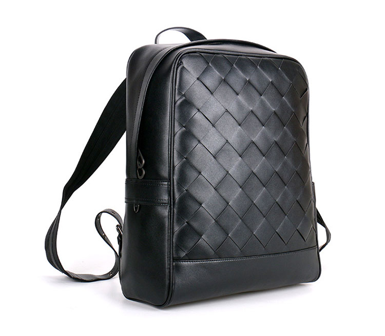 Whatna手作り編み込み 牛革ビジネスバッグメンズ バッグ 手提げ・リュックの2WAY厚手 本革レザー A4 15.6インチpc収納可 大容量 盗難防止 旅行 出張用 通勤 通学 就活 面接 バッグ かばん 男性用 ブラウン 黒（B#PS1663） 2