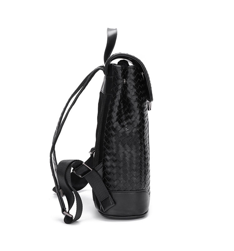 Whatna手作り編み込み 牛革ビジネスバッグメンズ バッグ 手提げ・リュックの2WAY厚手 本革レザー A4 15.6インチpc収納可 大容量 盗難防止 旅行 出張用 通勤 通学 就活 面接 バッグ かばん 男性用 ブラウン 黒(5390) 2