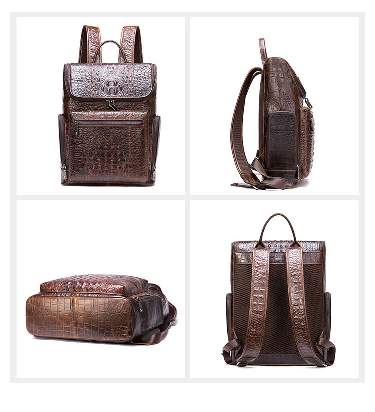 Whatna 牛革ビジネスバッグメンズ バッグ 手提げ・リュックの2WAY厚手 本革レザー A4 15.6インチpc収納可 大容量 盗難防止 旅行 出張用 通勤 通学 就活 面接 バッグ かばん 男性用 ブラウン 黒（7331） 1