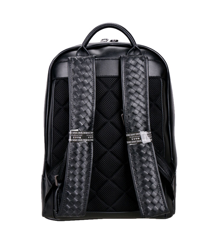 Whatna手作り編み込み 牛革ビジネスバッグメンズ バッグ 手提げ・リュックの2WAY厚手 本革レザー A4 15.6インチpc収納可 大容量 盗難防止 旅行 出張用 通勤 通学 就活 面接 バッグ かばん 男性用 ブラウン 黒(3882) 1