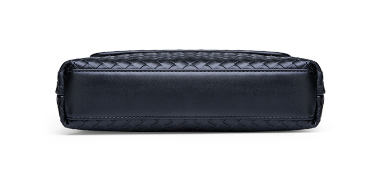 Whatna手作り編み込み 革 ショルダーバッグ メンズ メッセンジャーバッグ 縦型 B5 10.5インチipad収納可 本 革 厚手 レザー ビジネスバッグ 小さい 斜めがけ バッグ 男性用 紳士用 黒 (0086) 4