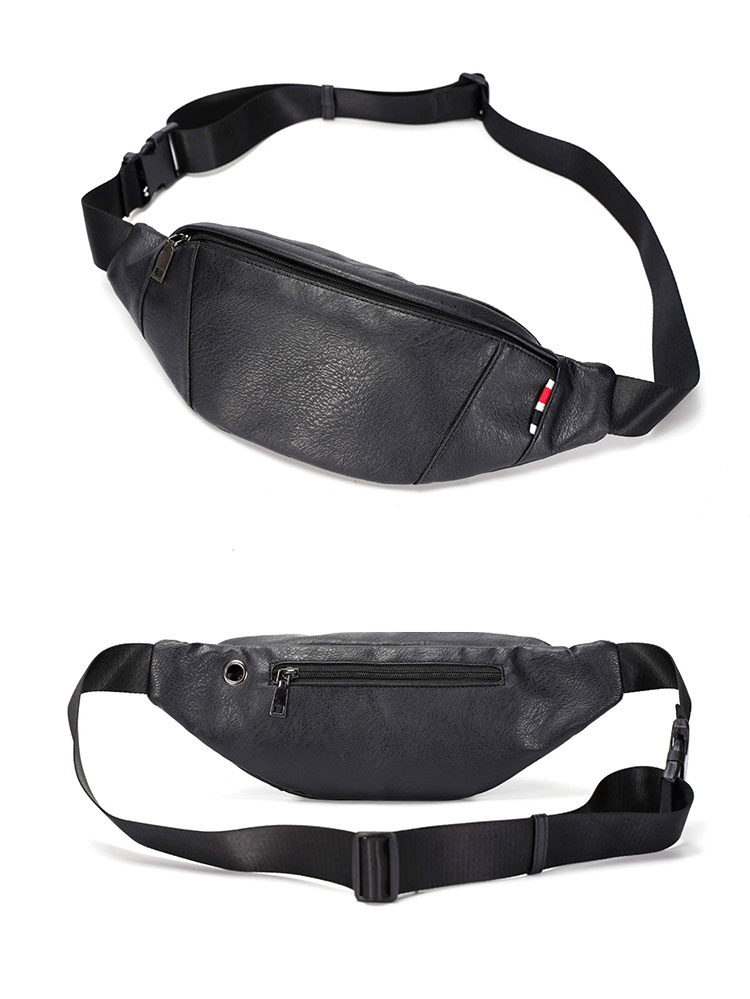 Whatna 3way革ボディバッグ・ワンショルダーバッグ メンズ ウエストポーチ 本 革 厚手 レザー カード 6枚収納可 斜め掛けバッグ スポーツバッグ 撥水 皮 バッグ 自転車 カジュアル 遠足 旅行 通勤 通学 黒（YH3016） 3