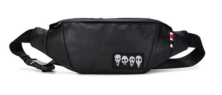 Whatna 3way革ボディバッグ・ワンショルダーバッグ メンズ ウエストポーチ 本 革 厚手 レザー カード 6枚収納可 斜め掛けバッグ スポーツバッグ 撥水 皮 バッグ 自転車 カジュアル 遠足 旅行 通勤 通学 黒（YH3016） 1