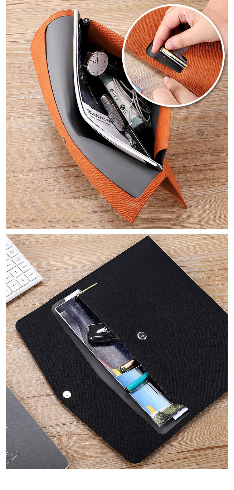 Whatna 革 ファイルパック 封筒袋 A4 ipad 13.3収納可 防水 磨耗に強 クラッチバッグ メンズ レディース 手持ちバッグ ビジネス カジュアル フォーマル 結婚式バ ッグ 冠婚葬祭 バッグ 通勤用 仕事用 LJ001 5