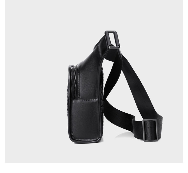 Whatna手作り編み込み 革 ショルダーバッグ メンズ メッセンジャーバッグ ipadmini収納可 本 革 厚手 レザー ビジネスバッグ 小さい 斜めがけ バッグ 男性用 紳士用 黒 (8800-2) 2