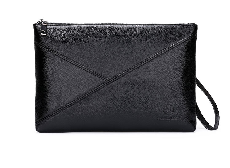 Whatna 2way牛革セカンドバッグ メンズ バッグ [クラッチ ショルダー 肩掛け結婚式バッグ]  厚手 本革 レザー カード6枚 ipad 10.5収納可 フォーマル 冠婚葬祭 バッグ紳士用 男性用 黒 ブラウン 025-3005 1