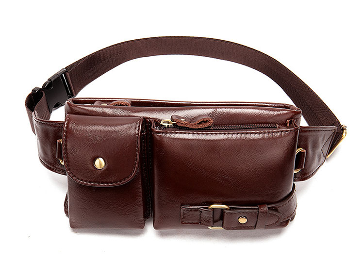 Whatna 3way牛革 ボディバッグ・ワンショルダーバッグ メンズ ウエストポーチ 本 革 厚手レザー 斜め掛けバッグ スポーツバッグ 自転車 カジュアル 遠足 旅行 通勤 通学 黒（9080） 1