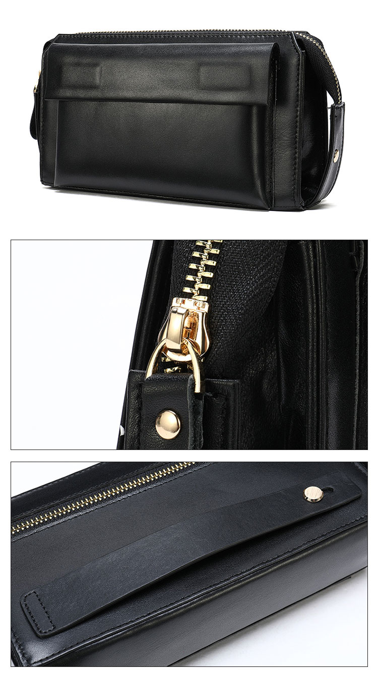 Whatna 2way 牛革 ミニセカンドバッグ メンズ クラッチ バッグ 厚手 本革 レザー 6枚カード収納 カジュアル フォーマル 冠婚葬祭 結婚式 バッグ紳士用 男性用ブラウン9032 8