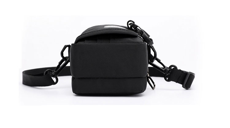 Whatna 2way ミニショルダーバッグ メンズ  ウエストバッグ ベルトポーチ スマホポーチ イヤホン穴付 防水高密度オックスフォード生地 縦型 ショルダーミニポーチ 軽量 実用 自転車かばん プレゼント男性6186# 4