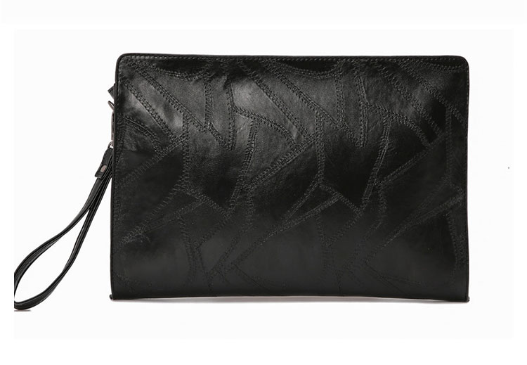 2WAY 革 セカンド バッグ メンズ バッグ [クラッチ ショルダー 肩掛け 結婚式 バッグ] A4 手持ちバッグ ビジネス カジュアル フォーマル 冠婚葬祭 紳士用 男性用 黒（YH1959） 2