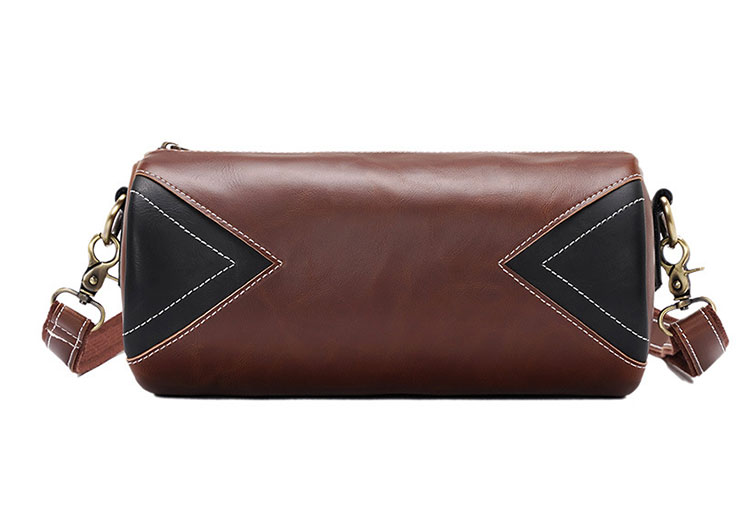 Whatnaミニショルダーバッグ 横型 メンズ ポシェット ショルダーミニポーチ 革 軽量 小型 人気型 耐久性 小さめメッセンジャーバッグ斜め掛け ビジネス 通学 通勤鞄 軽量 実用 自転車 鞄 かばん男性用 紳士用 黒 (YH3170) 0