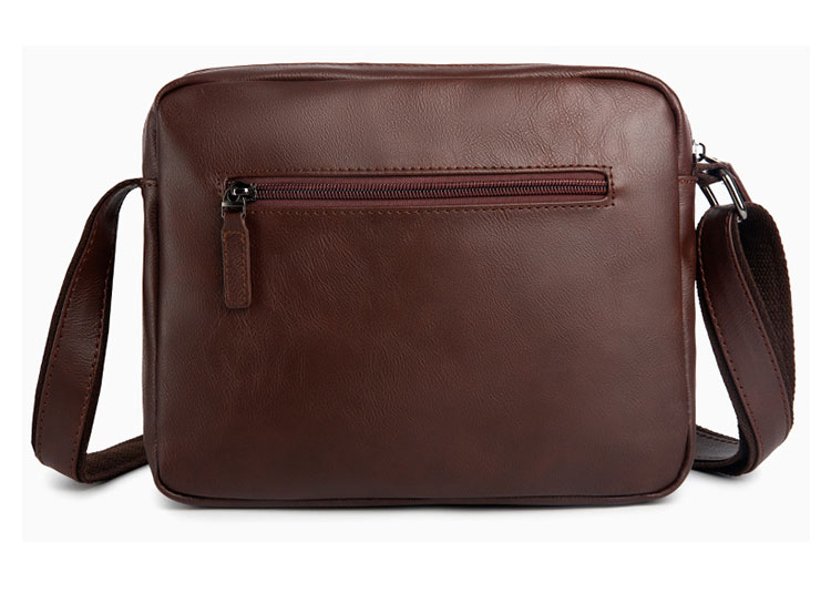 Whatna革 ミニショルダーバッグ 横型 メンズ ポシェット ショルダーミニポーチ 小さめ メッセンジャーバッグ 斜め掛け ビジネス アウトドア フォーマル 通学 通勤鞄 軽量 実用 自転車 かばん男性用 紳士用 黒 (w1905) 2