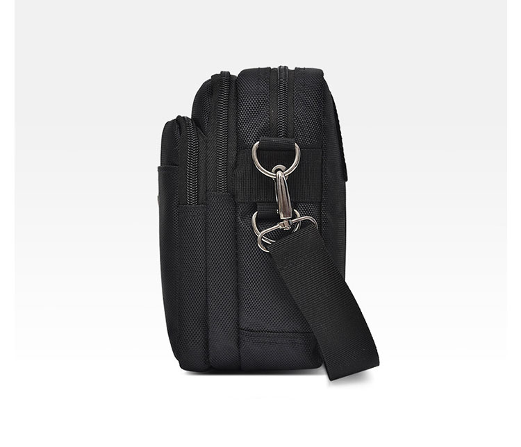 Whatna ミニショルダーバッグ メンズ ポシェット縦型 ショルダーミニポーチ 小さめ メッセンジャーバッグ 斜め掛け *ジネス フォーマル 通学 通勤鞄 自転車 かばん男性用 紳士用 黒  (DWJD-1） 2