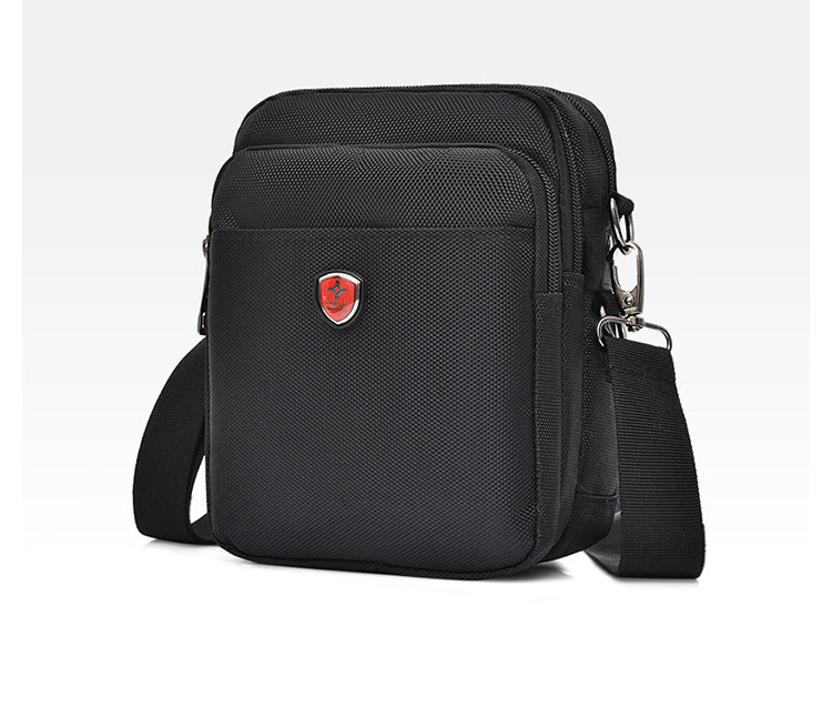 Whatna ミニショルダーバッグ メンズ ポシェット縦型 ショルダーミニポーチ 小さめ メッセンジャーバッグ 斜め掛け *ジネス フォーマル 通学 通勤鞄 自転車 かばん男性用 紳士用 黒  (DWJD-1） 1