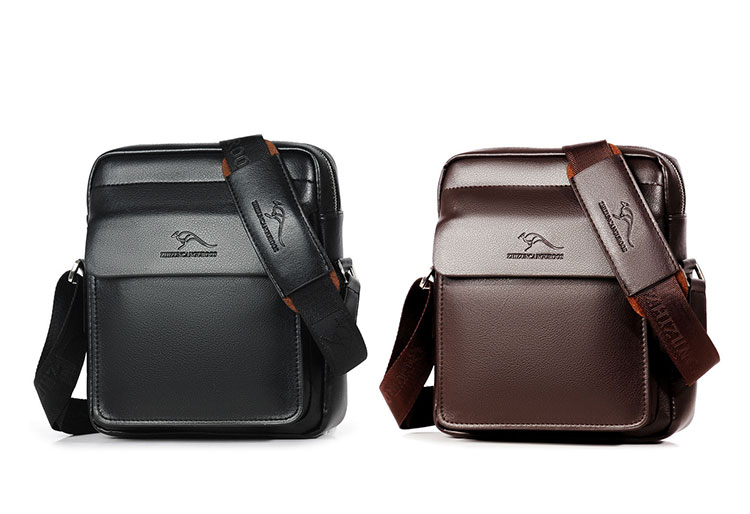 Whatnaショルダーバッグ メンズ メッセンジャーバッグ縦型 小さめ ビジネスバッグ 10.5インチipad収納可 革 通勤 通学 斜めがけバッグ オシャレ な シンプル な 軽量 実用 自転車 かばん男性用 黒（8868#） 0