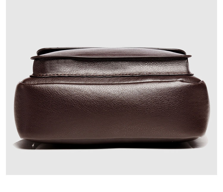 Whatnaショルダーバッグ メンズ メッセンジャーバッグ縦型 小さめ ビジネスバッグ 10.5インチipad収納可 革 通勤 通学 斜めがけバッグ オシャレ な シンプル な 軽量 実用 自転車 かばん男性用 黒（8868#） 4