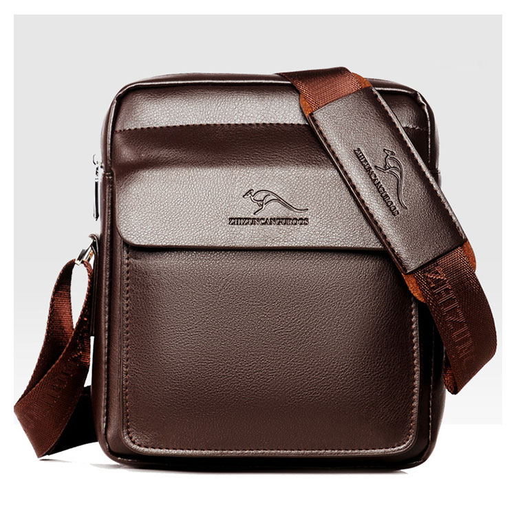 Whatnaショルダーバッグ メンズ メッセンジャーバッグ縦型 小さめ ビジネスバッグ 10.5インチipad収納可 革 通勤 通学 斜めがけバッグ オシャレ な シンプル な 軽量 実用 自転車 かばん男性用 黒（8868#） 1