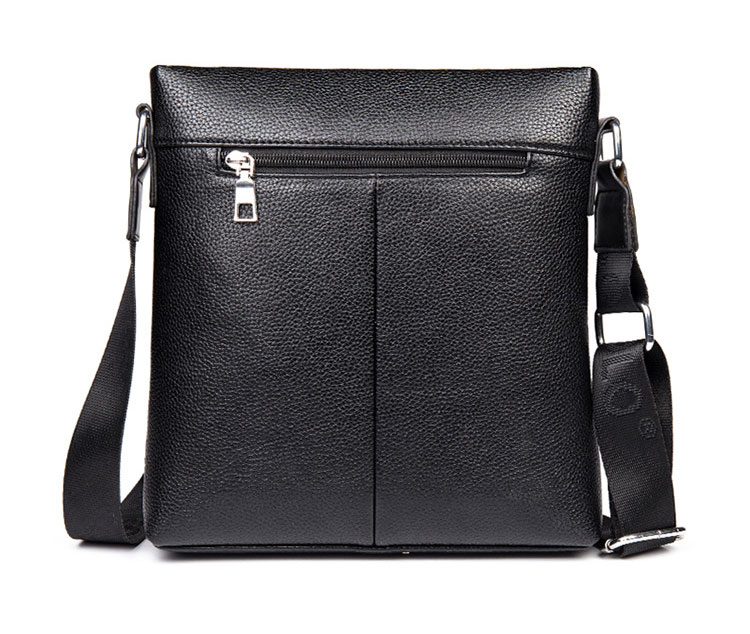 Whatna  ショルダーバッグ メンズ メッセンジャーバッグ 縦型 小さめ ビジネスバッグ 9.7インチipad収納可 革 通勤 通学 斜めがけバッグ オシャレ な シンプル な 軽量 実用 自転車 かばん男性用 ブラウン 黒（BD1688） 2