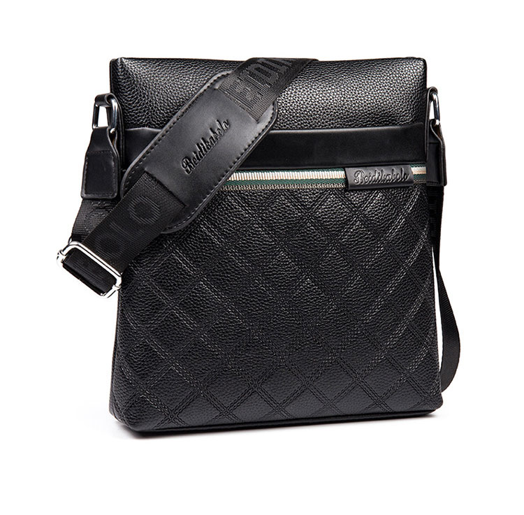 Whatna  ショルダーバッグ メンズ メッセンジャーバッグ 縦型 小さめ ビジネスバッグ 9.7インチipad収納可 革 通勤 通学 斜めがけバッグ オシャレ な シンプル な 軽量 実用 自転車 かばん男性用 ブラウン 黒（BD1688） 1