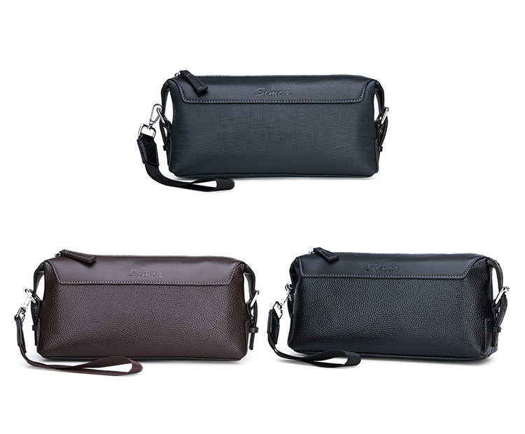 Whatna 2wayミニセカンドバッグ メンズ バッグ 小きめ [クラッチ ショルダー 肩掛け 結婚式 バッグ] カード6枚収納 ビジネス カジュアル フォーマル 冠婚葬祭 バッグ紳士用 男性用 黒W073 0