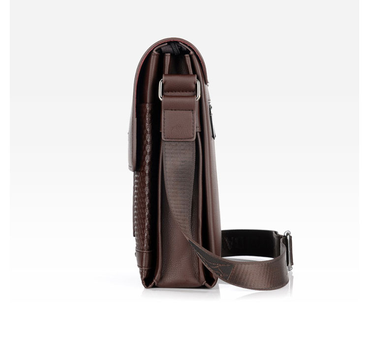 Whatnaショルダーバッグ メンズ メッセンジャーバッグ縦型 小さめ ビジネスバッグ 10.5インチipad収納可 革 通勤 通学 斜めがけバッグ オシャレ な シンプル な 軽量 実用 自転車 かばん男性用 黒（95018#+） 2