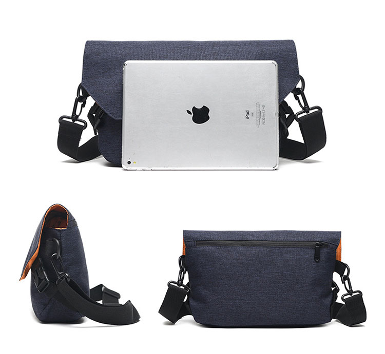 Whatnaショルダーバッグ メンズ メッセンジャーバッグ 頑丈 軽量 横型 A4 13インチipad収納可 オックスフォード布 防水 耐磨耗 ビジネスバッグ 小さい 斜めがけ バッグ 男性用 紳士用 19088 1