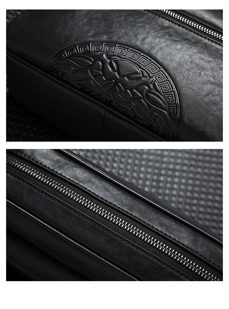 Whatna 天然牛革 ショルダーバッグ メンズ メッセンジャーバッグ 横型 小さめ ビジネスバッグ 革通勤 通学 斜めがけバッグ オシャレ な シンプル な 軽量 実用 自転車 かばん男性用 ブラウン 黒(W6167) 5