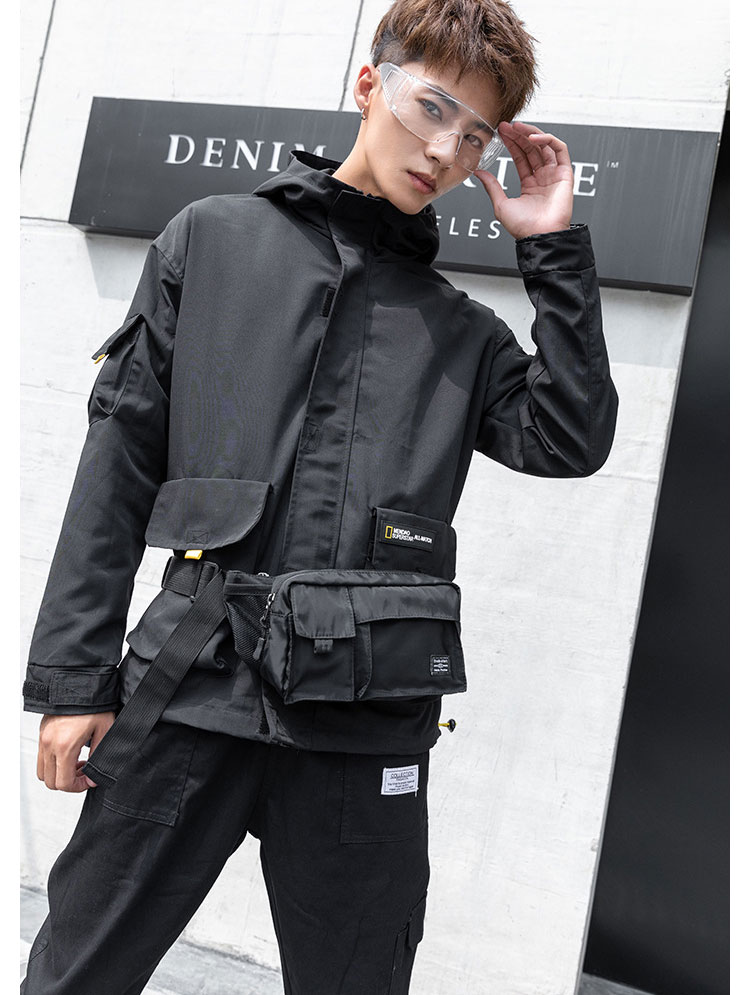 Whatna 3way ボディバッグ・ワンショルダーバッグ メンズ ウエストポーチ バッグ 防水高密度ナイロン生地 斜め掛けバッグ スポーツバッグ 撥水 自転車 カジュアル 遠足 旅行 通勤 通学 バッグ黒（0526） 9