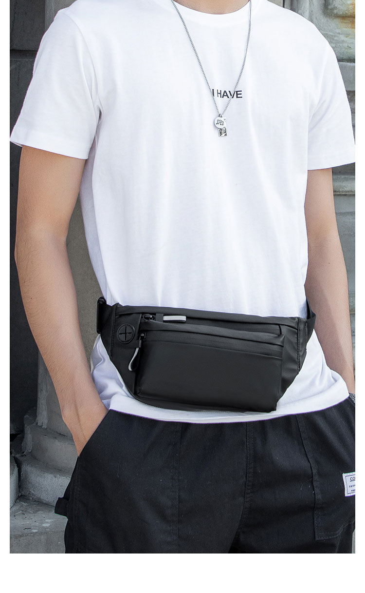 Whatna 3way ボディバッグ・ワンショルダーバッグ メンズ ウエストポーチ バッグ 防水高密度ナイロン生地 斜め掛けバッグ スポーツバッグ 撥水 自転車 カジュアル 遠足 旅行 通勤 通学 バッグ黒(Y368) 9