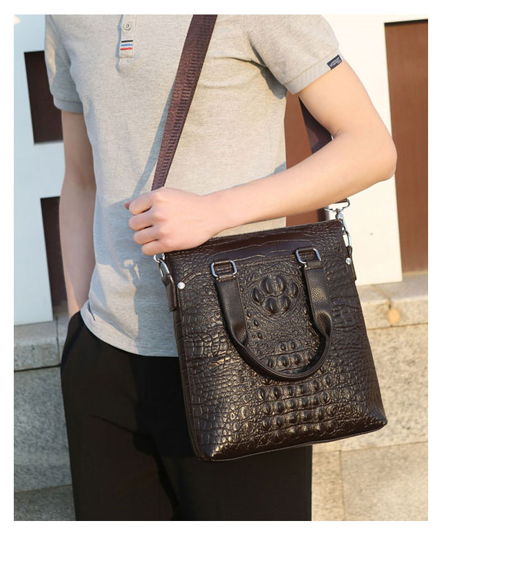 Whatna 2wayショルダーバッグ メンズ 本革 斜め掛け 手提げ バッグ 縦型 ビジネスバッグ A4 ブリーフケース 通学 通勤鞄 軽量 実用 自転車かばん プレゼント男性 黒 ブラウン(010-2) 10