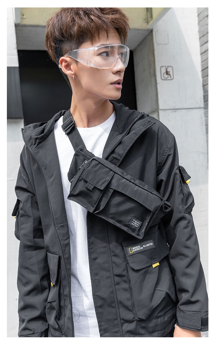 Whatna 3way ボディバッグ・ワンショルダーバッグ メンズ ウエストポーチ バッグ 防水高密度ナイロン生地 斜め掛けバッグ スポーツバッグ 撥水 自転車 カジュアル 遠足 旅行 通勤 通学 バッグ黒（0526） 10