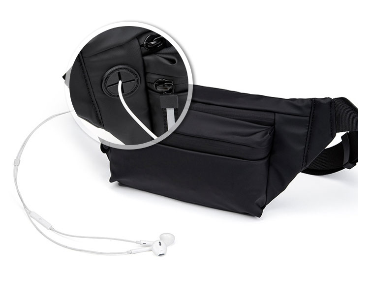 Whatna 3way ボディバッグ・ワンショルダーバッグ メンズ ウエストポーチ バッグ 防水高密度ナイロン生地 斜め掛けバッグ スポーツバッグ 撥水 自転車 カジュアル 遠足 旅行 通勤 通学 バッグ黒(Y368) 6