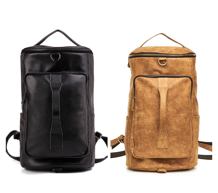 Whatna 天 然牛革 ビジネスバッグ メンズ 2WAY 手提げ・リュック バッグ 天然 本革 A4 15.6インチpc収納可大容量 旅行 出張用 通勤 通学 就活 面接 バッグ かばん 男性用 ブラウン 黒（6357） 0