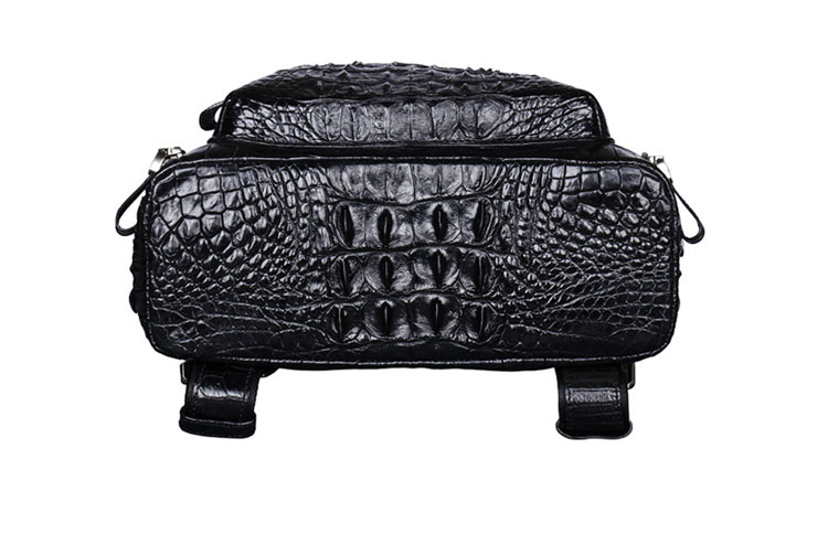 Whatnaワニ革 ビジネスバッグメンズ バッグ 手提げ・リュックの2WAY クロコダイル革 厚手本革 A4 15.6インチpc収納可 大容量 盗難防止 旅行 出張用 通勤 通学 就活 面接 バッグ かばん 男性用 ブラウン 黒(1019) 3