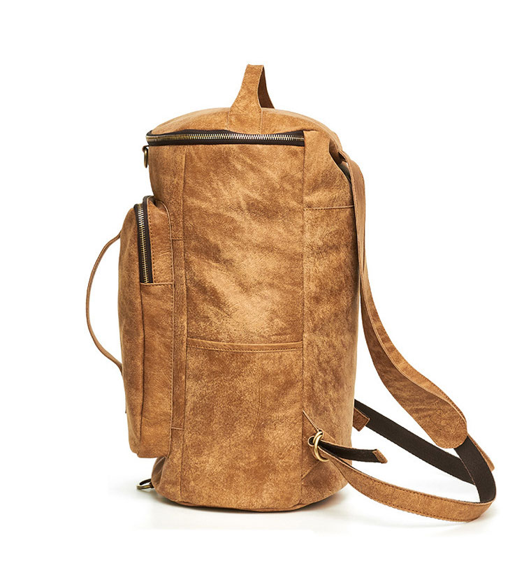 Whatna 天 然牛革 ビジネスバッグ メンズ 2WAY 手提げ・リュック バッグ 天然 本革 A4 15.6インチpc収納可大容量 旅行 出張用 通勤 通学 就活 面接 バッグ かばん 男性用 ブラウン 黒（6357） 2