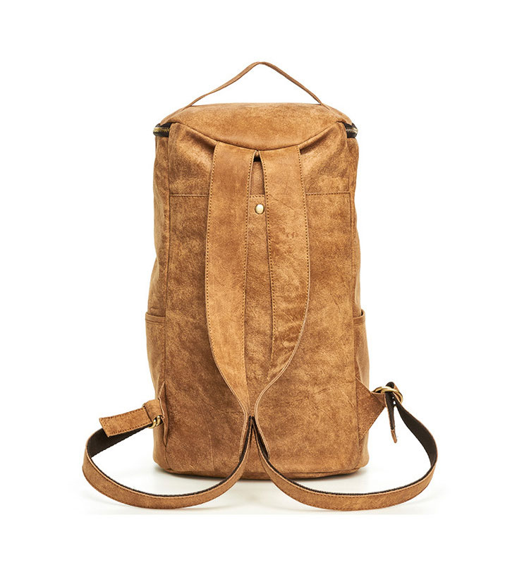 Whatna 天 然牛革 ビジネスバッグ メンズ 2WAY 手提げ・リュック バッグ 天然 本革 A4 15.6インチpc収納可大容量 旅行 出張用 通勤 通学 就活 面接 バッグ かばん 男性用 ブラウン 黒（6357） 3