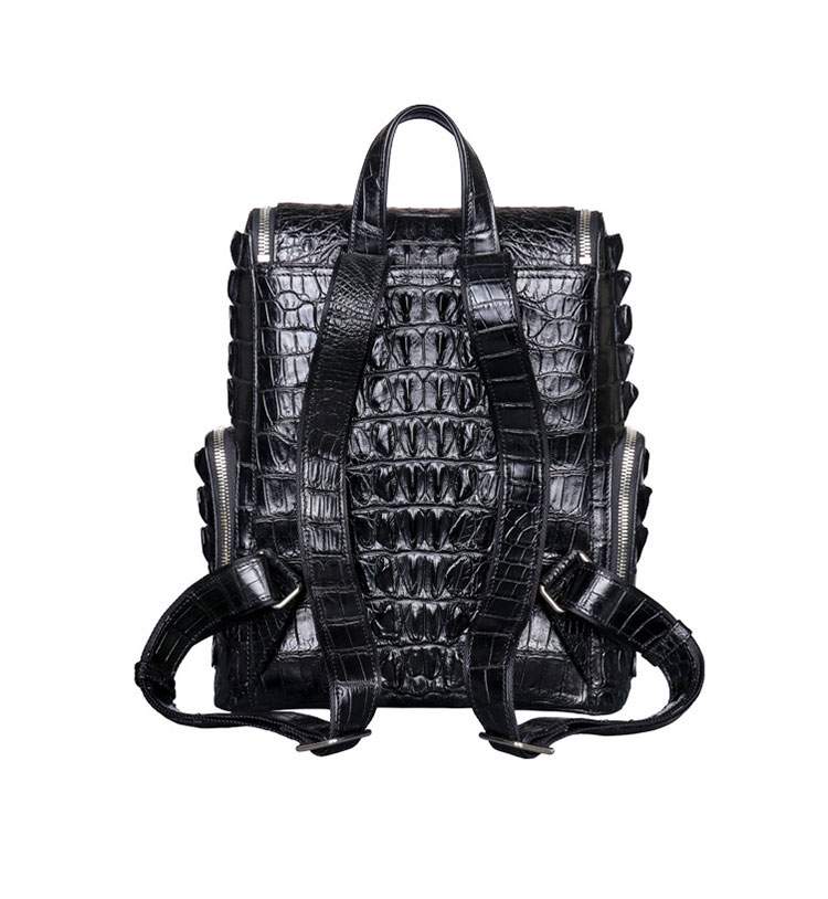 Whatnaワニ革 ビジネスバッグメンズ バッグ 手提げ・リュックの2WAY クロコダイル革 厚手本革 A4 15.6インチpc収納可 大容量 盗難防止 旅行 出張用 通勤 通学 就活 面接 バッグ かばん 男性用 ブラウン 黒(1019) 2